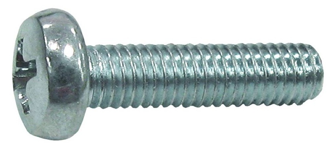 Винт Fixbox / Фиксбокс DIN 7985 метрический оцинкованный стальной, серый, 4×20мм, резьба М4, 10шт. / крепеж