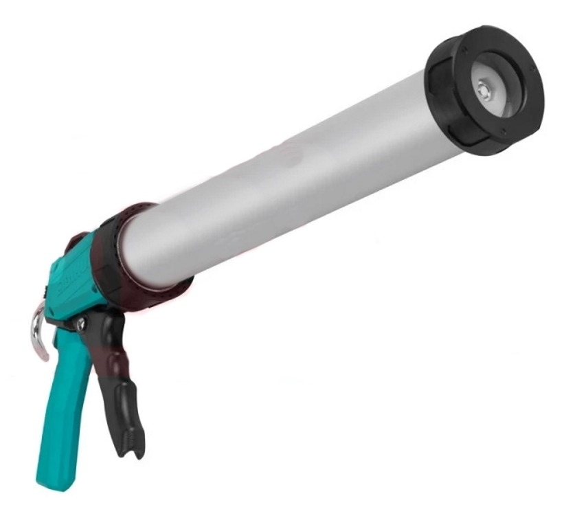 Пистолет для герметика BIHUI / Бихай закрытый, в пластиковом корпусе, серый, 600мл, длина 500мм / инструменты для ремонта и строительства