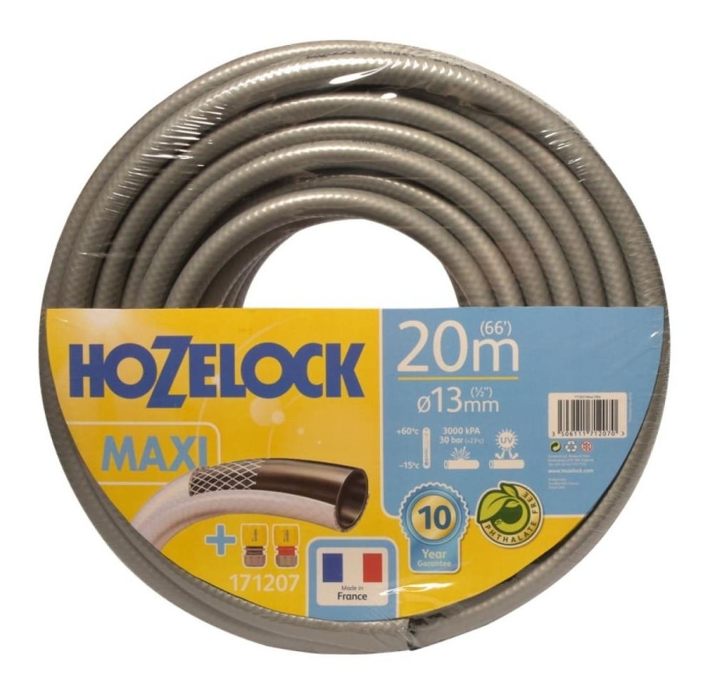Шланг поливочный HoZelock / ХоЗелок Maxi армированный, с коннекторами, из ПВХ, диаметр 1/2дюйма, 20м / все для сада