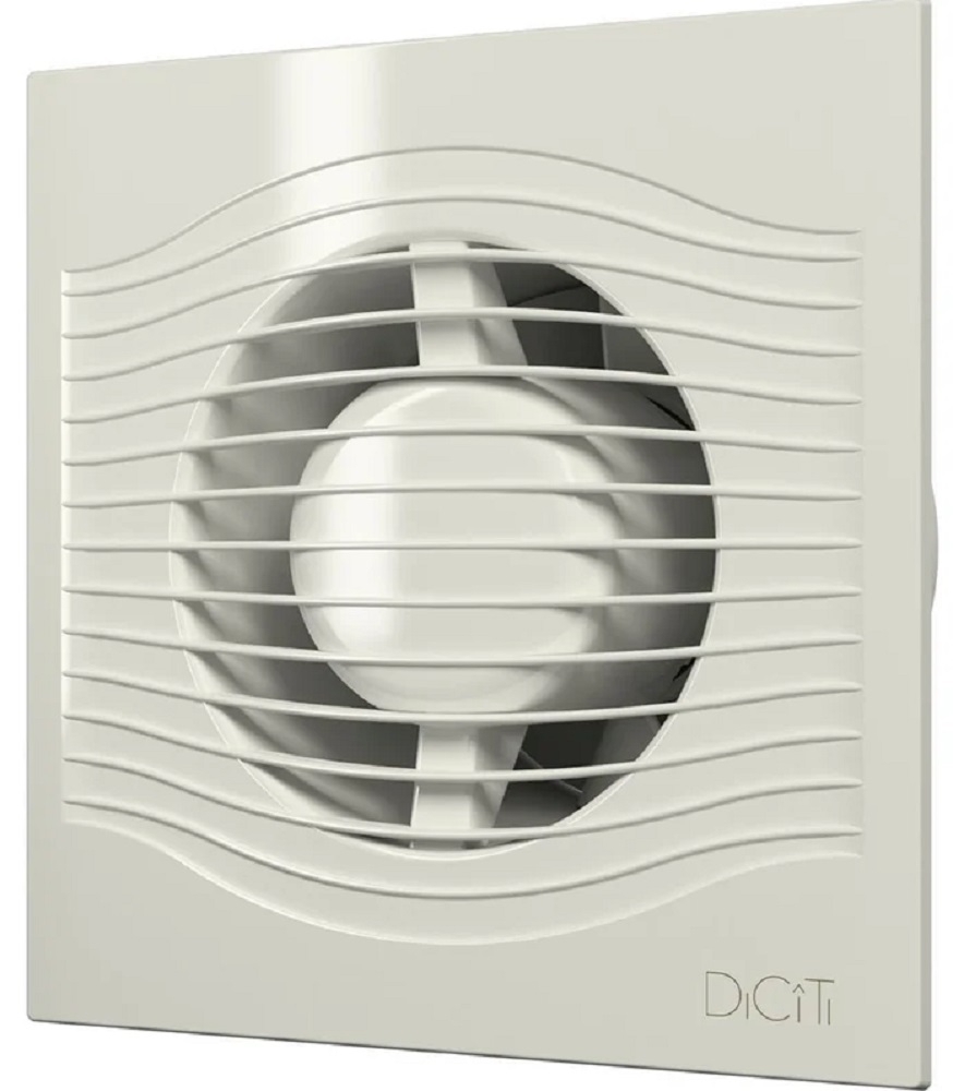 Вентилятор вытяжной ЭРА DICITI SLIM 4C Ivory осевой с обратным клапаном, в корпусе из ABS-пластика, бежевый, воздуховод 100мм, 90м3/час, 25дБ, 7.8Вт / вентиляция