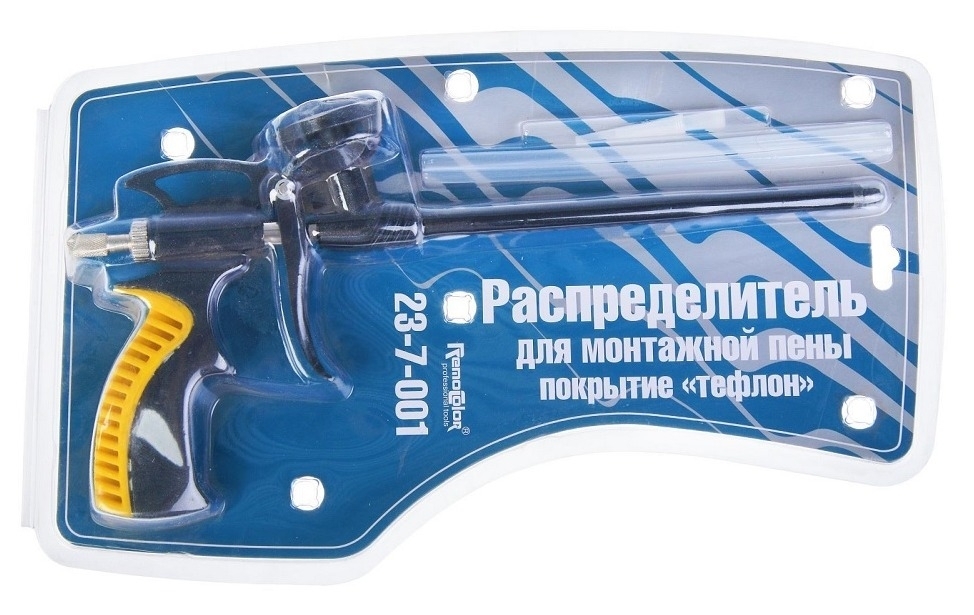 Пистолет для монтажной пены RemoColor / РемоКолор механический, в корпусе из металла и пластика, черный, 190мм / инструменты