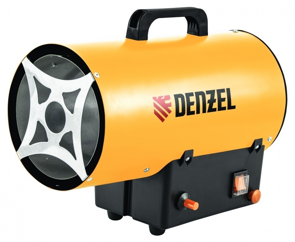 Тепловая пушка Denzel / Дензел GHG-15 газовая, в стальном корпусе, 390х215х290мм, 15кВт, 300м³/ч / отопление