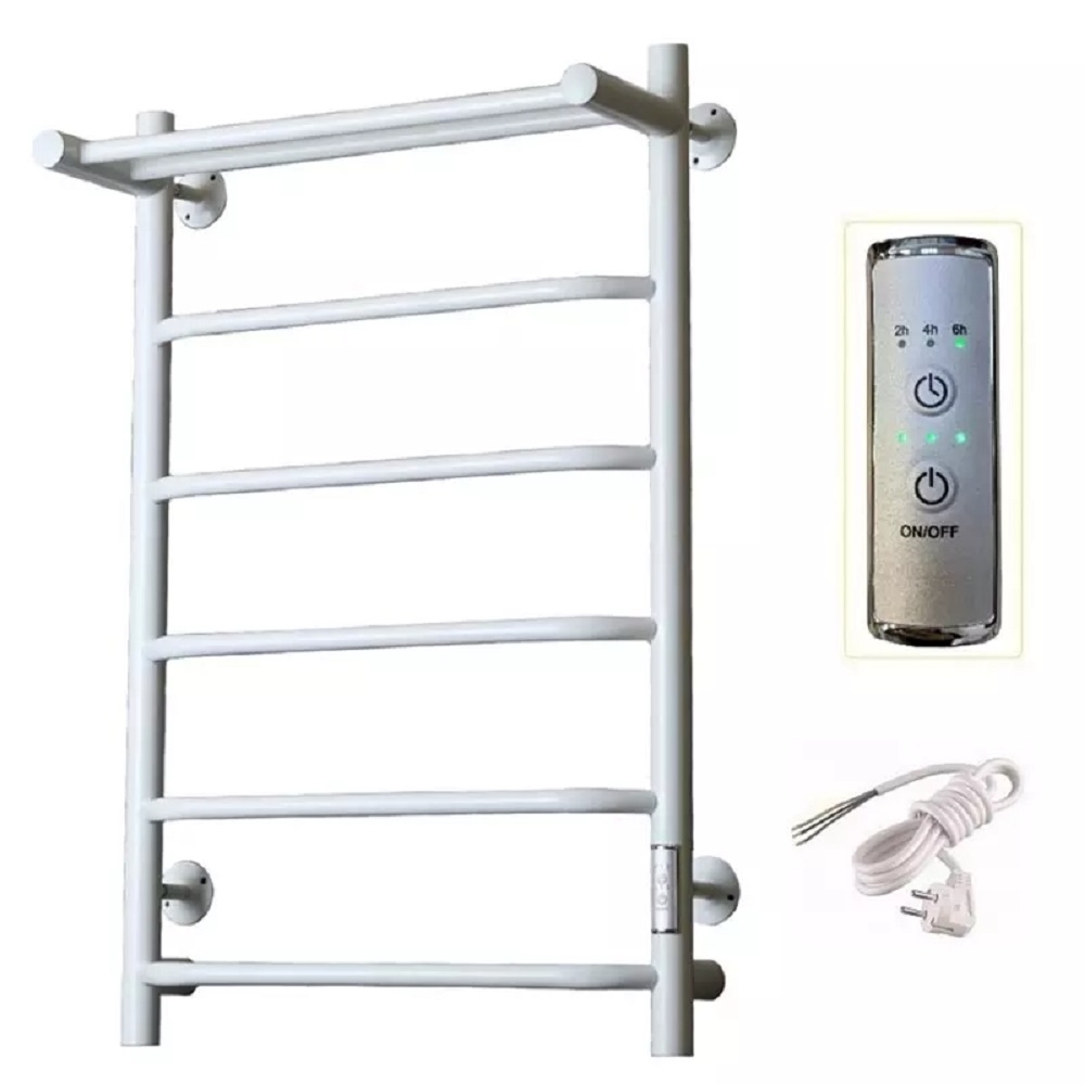 Полотенцесушитель электрический ТРУГОР Пэк сп 6 П лесенка, из нержавеющей стали, белый, 800х500х174мм, 60Вт / отопление