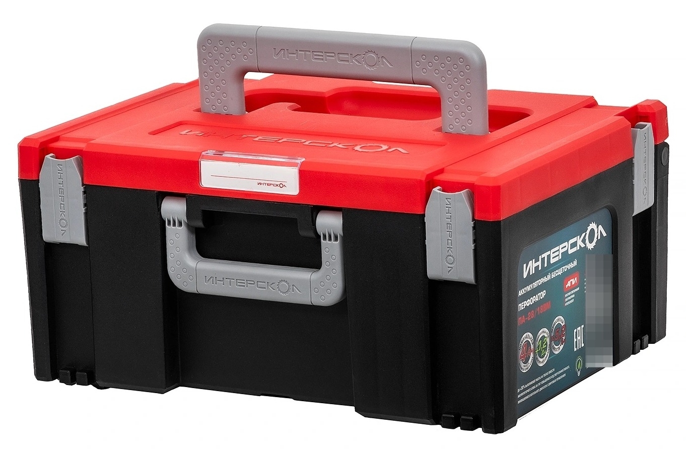 Органайзер Интерскол для хранения мелочей, из полипропилена, черный, 350х265х150мм / оборудование для мастерской