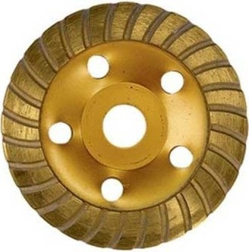 Чашка шлифовальная Matrix / Матрикс Turbo алмазная, по бетону, зачистная, на металлической основе, посадка 22.2мм, диаметр 180мм / оснастка