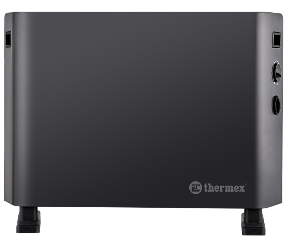 Конвектор электрический Thermex / Термекс Pronto 2000M Black в металлическом корпусе, черный, 570х430х130мм, 2кВт, площадь обогрева 25м², IPX0 / климатическая техника