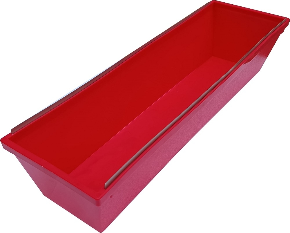Емкость строительная 888 для шпатлевки, из пластика, цвет красный, 35х12см / инструменты для ремонта и строительства