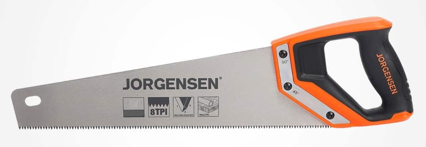 Ножовка по дереву Pony Jorgensen / Пони Йоргенсен тройная заточка, с D-образной рукояткой, из металла, лезвие 500мм / ручной инструмент