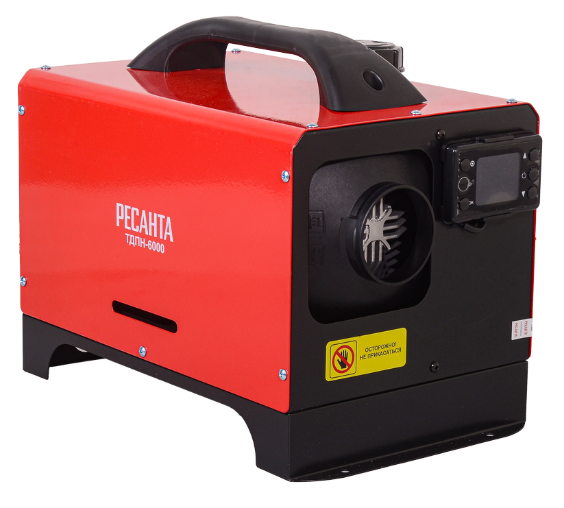 Тепловая пушка Ресанта ТДПН-6000 дизельная, в стальном корпусе, 462х309х362мм, 6кВт, 190м³/ч, IP20 / отопление