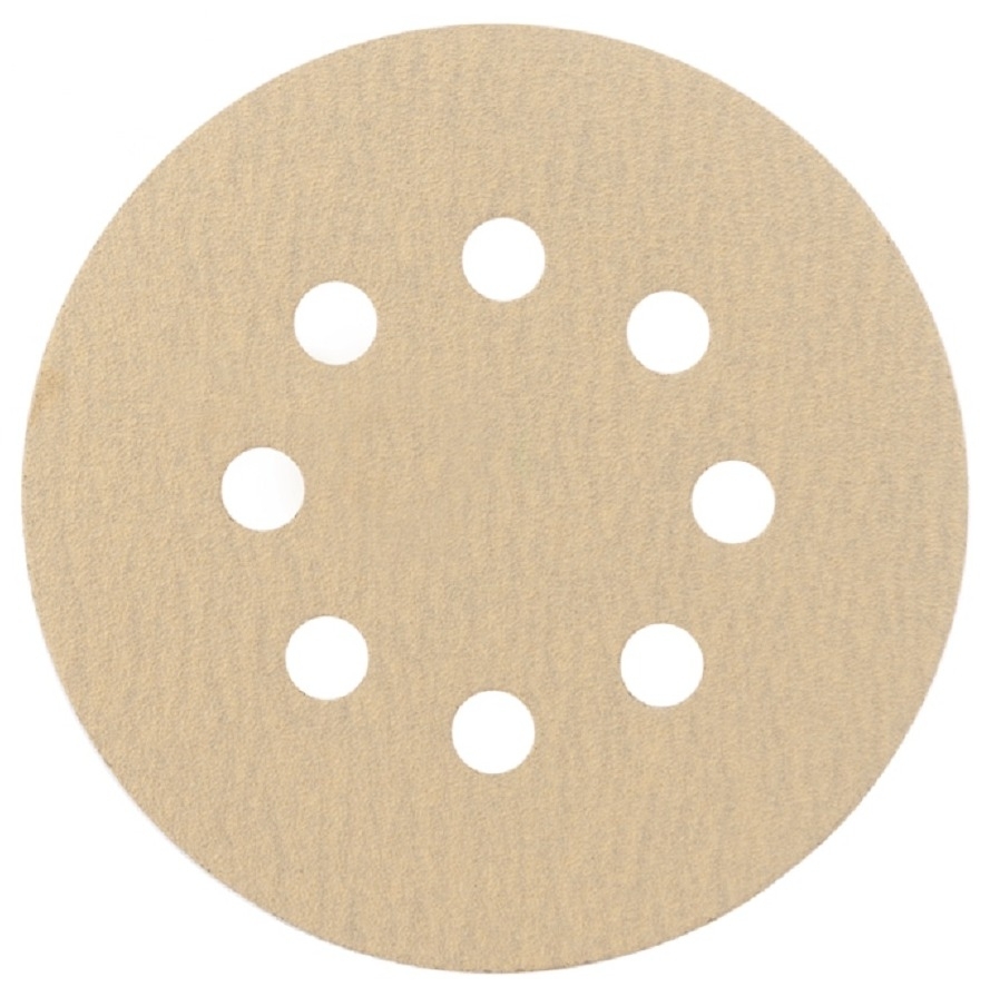 Круг шлифовальный ABRAFORCE / Абрафорсе Gold с липучкой, латексная бумажная основа, зернистость P60, диаметр 125мм, 5шт. / оснастка