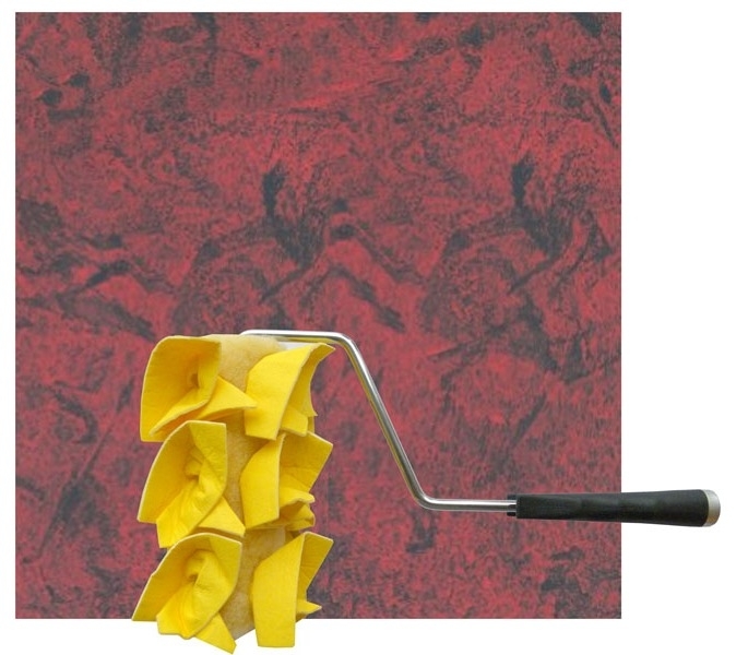 Валик структурный Maestro / Маэстро декоративный фактурный, резиновый, 18см / строительство и ремонт