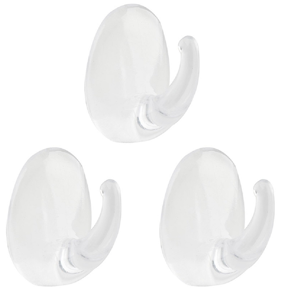 Крючок-вешалка для одежды Рыжий кот самоклеящийся мебельный настенный из полистирола прозрачный, 2.8х2.4см, в упаковке 3шт. / товары для дома