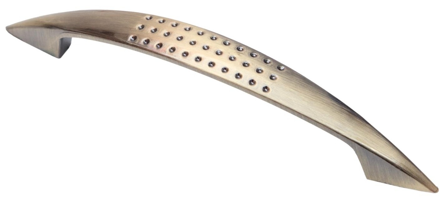 Ручка мебельная СКОБЯНОЙ скоба из стали, цвет бронза, 96мм, 1шт. в упаковке / фурнитура для мебели