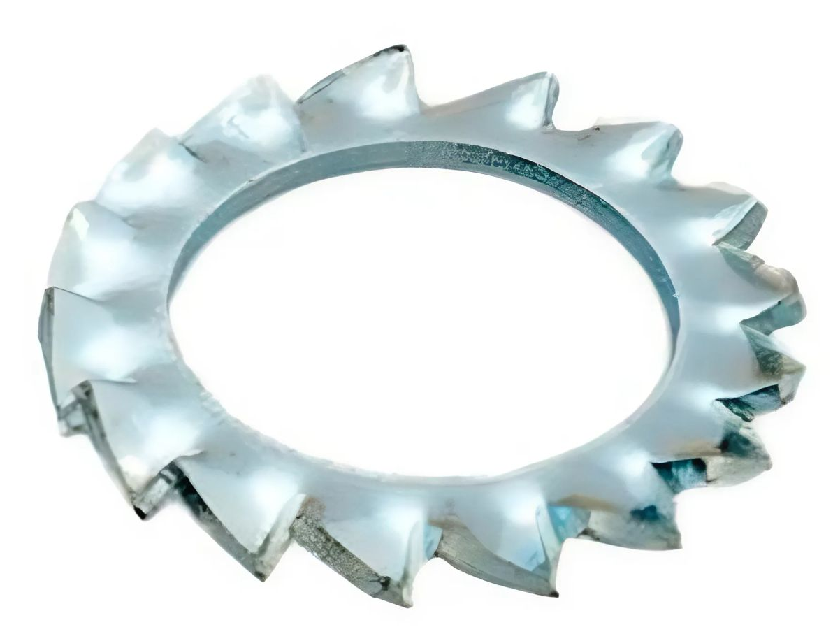 Шайба Стройбат зубчатая, из оцинкованной стали, М8, DIN 6798, диаметр 8мм, класс прочности 8.8, 10шт. / крепеж