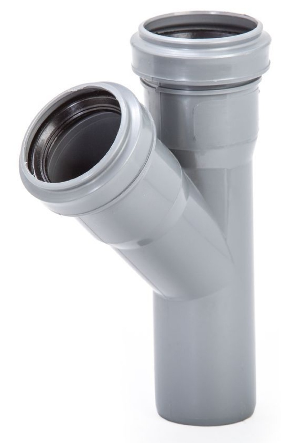 Тройник Lammin / Ламмин для внутренней канализации полипропиленовый, серый, размером 50х50мм/45° / водоснабжение