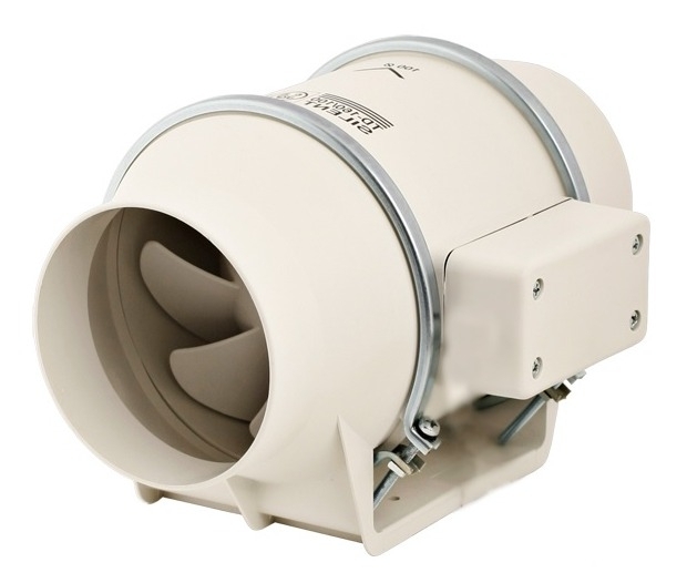 Вентилятор канальный S&P / С&П TD-160/100 N Silent из пластика, белый, 220В, 100мм, 24дБ, размером 232х137.5х151мм, 29Вт / вентиляция