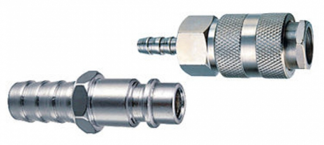 Переходник Fubag / Фубаг рапид набор для соединения шланга и пневмоинструмента, из стали, 6мм / оснастка