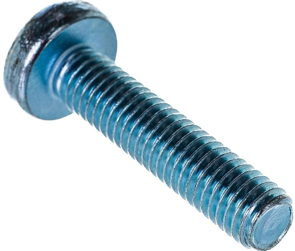 Винт Стройбат DIN 7985 метрический оцинкованный стальной, серый, 5×50мм, резьба М5, 6шт. / крепеж