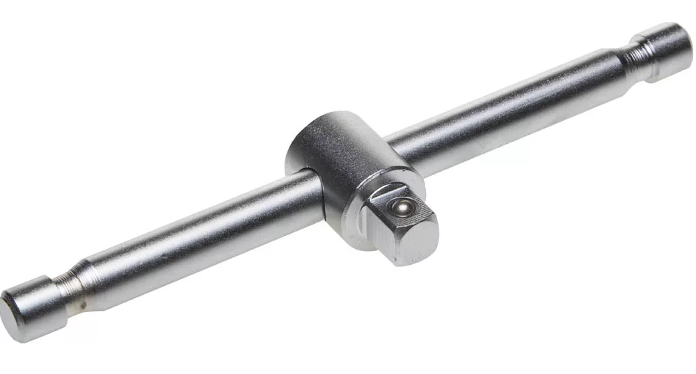 Вороток Зубр Мастер Т-образный, для торцевых головок, из хромованадиевой стали CrV, квадрат 1/2дюйма, длиной 250мм / инструменты