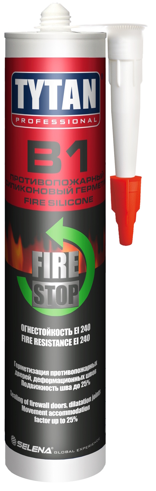 Герметик силиконовый TYTAN Professional / Титан Профессионал B1 противопожарный, белый, 310мл / строительство и ремонт