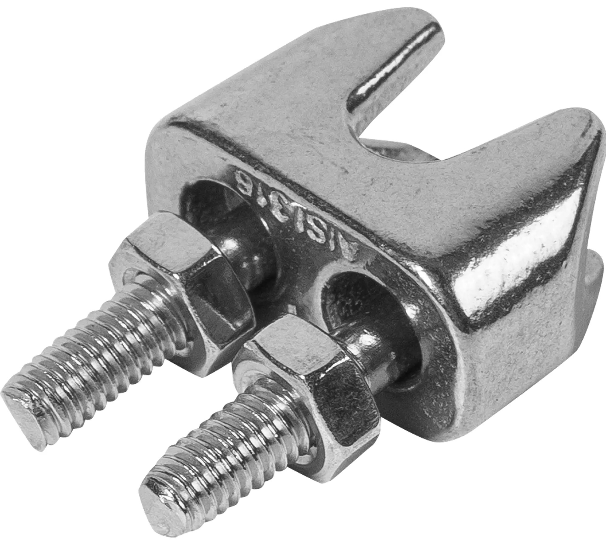 Зажим для троса Стройбат DIN741 двойной из стали, 4мм / крепеж