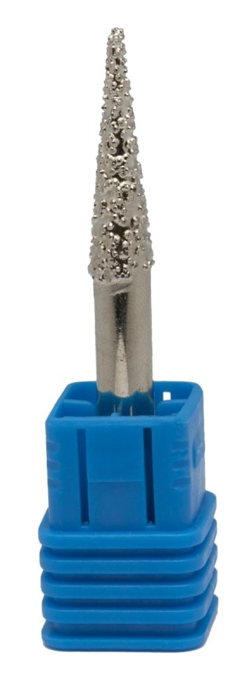 Шарошка Практика насадка, коническая удлиненная, алмазная, хвостовик 6мм, длина 60мм / инструменты