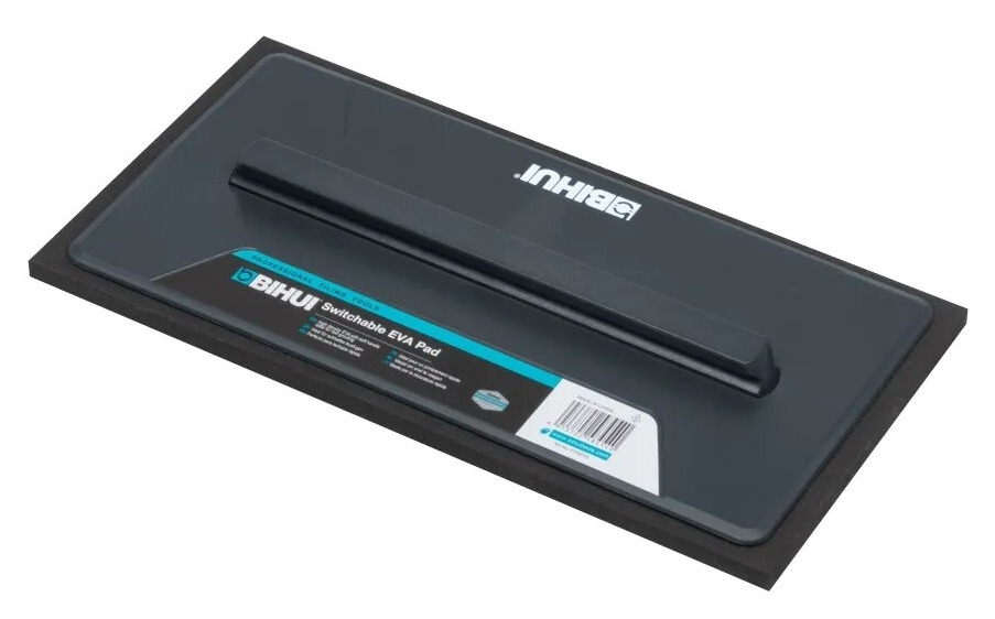 Терка строительная BIHUI / Бихай PTSEVA малярно-штукатурная для нанесения цементной затирки, из полиуретана, черная, 280х140мм / инструменты для ремонта