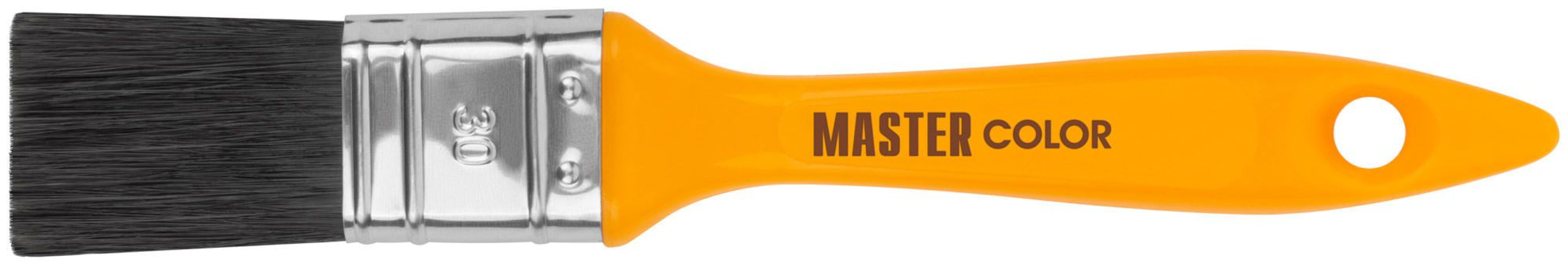 Кисть малярная Master Color / Мастер Колор флейцевая, с темной смешанной щетиной, 30х12мм / малярные и отделочные инструменты