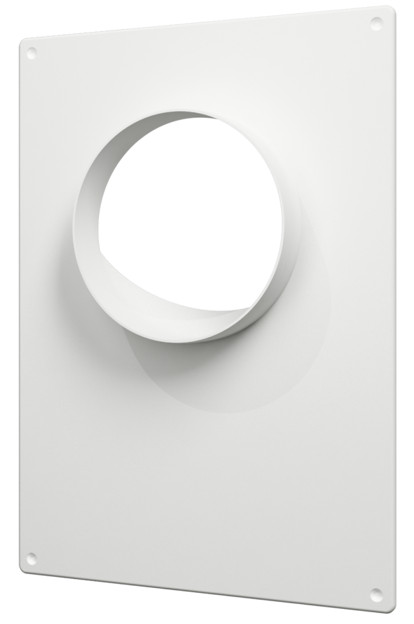 Площадка торцевая ЭРА 100ПТП вертикальная, пластиковая, белая, внешний размер 180×250мм / вентиляция