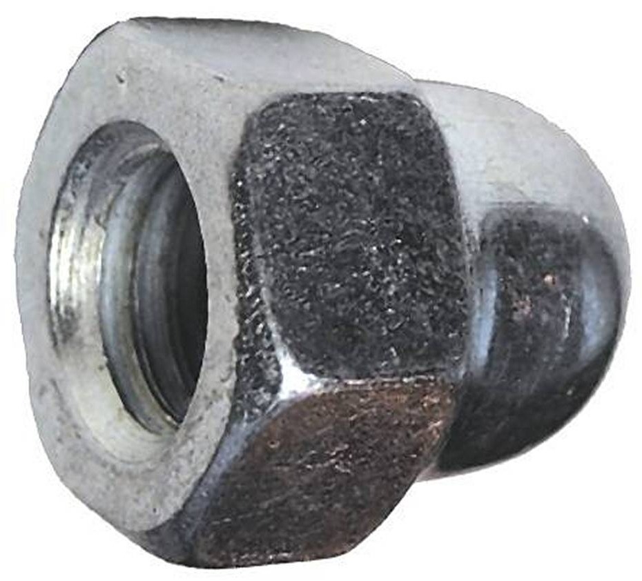 Гайка Стройбат DIN1587 колпачковая из оцинкованной стали, М6, 3шт. / крепеж