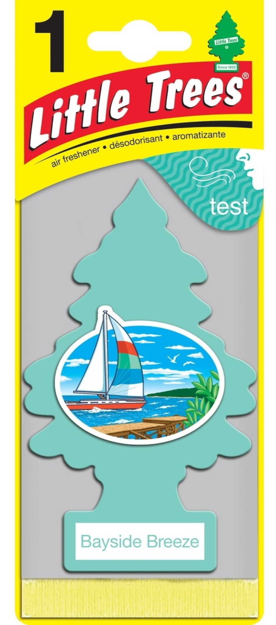 Ароматизатор автомобильный Little Trees / Литтл Трис Ёлочка Bayside Breeze подвесной, прибрежный бриз / автотовары