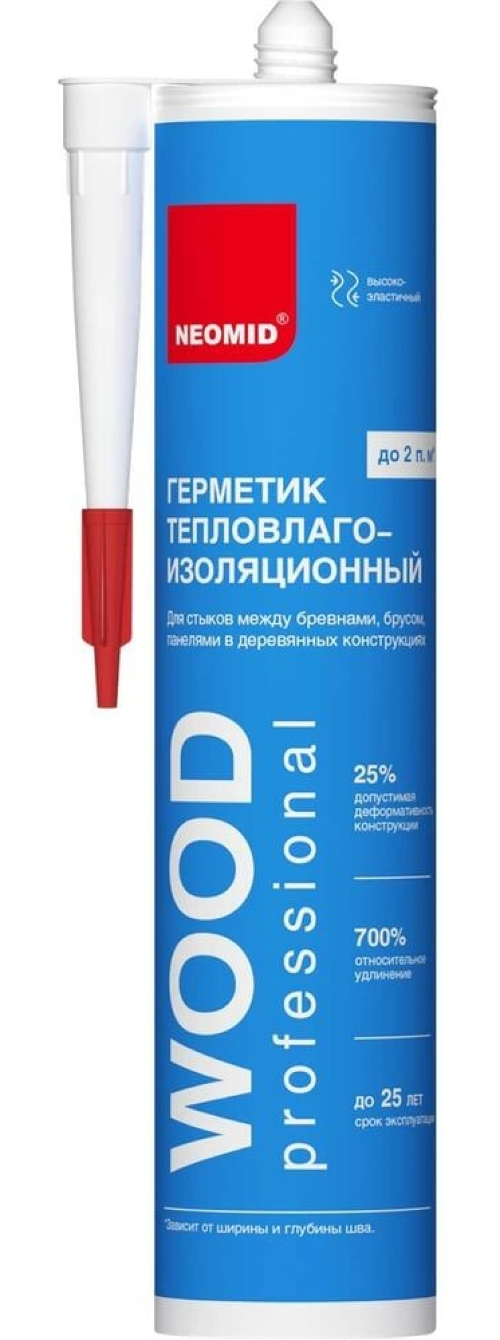 Герметик акриловый NEOMID / Неомид Professional тепловлагоизоляционный универсальный, цвет дуб, 310мл / строительство и ремонт