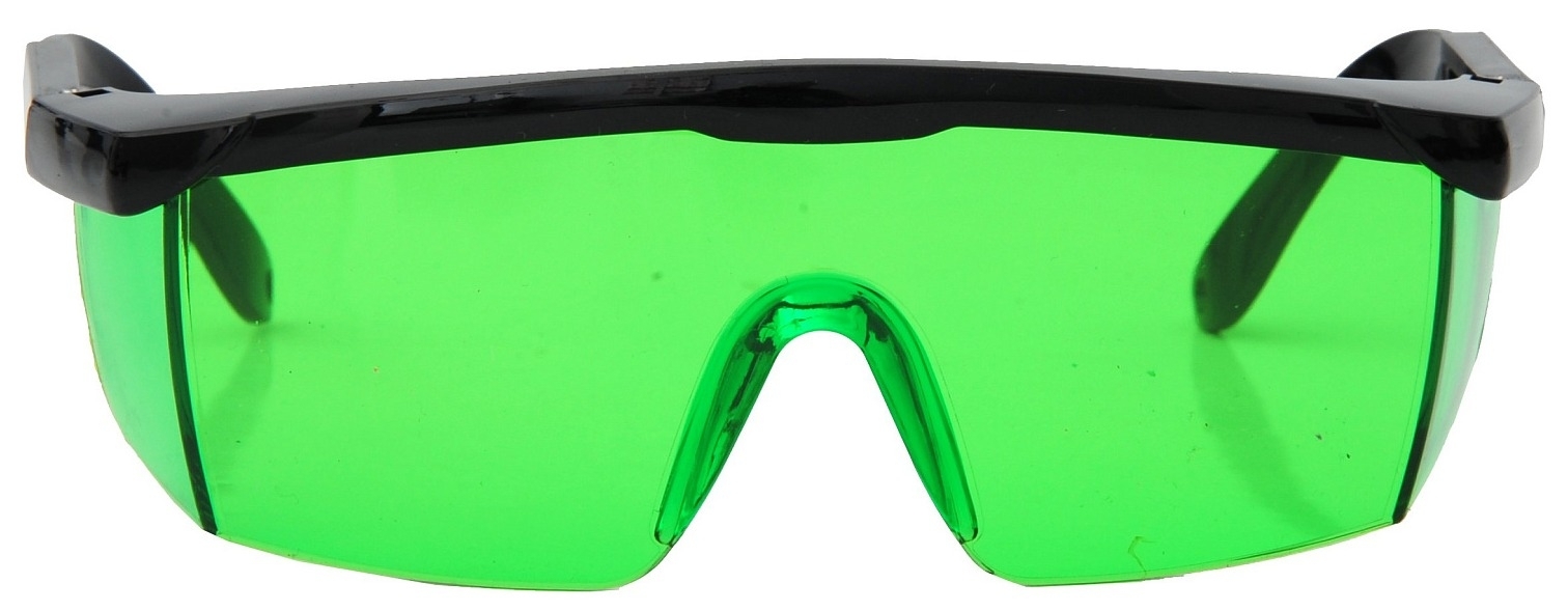 Очки защитные Elitech / Элитеч открытые для лазерных приборов, из пластика, зеленые / строительство и ремонт