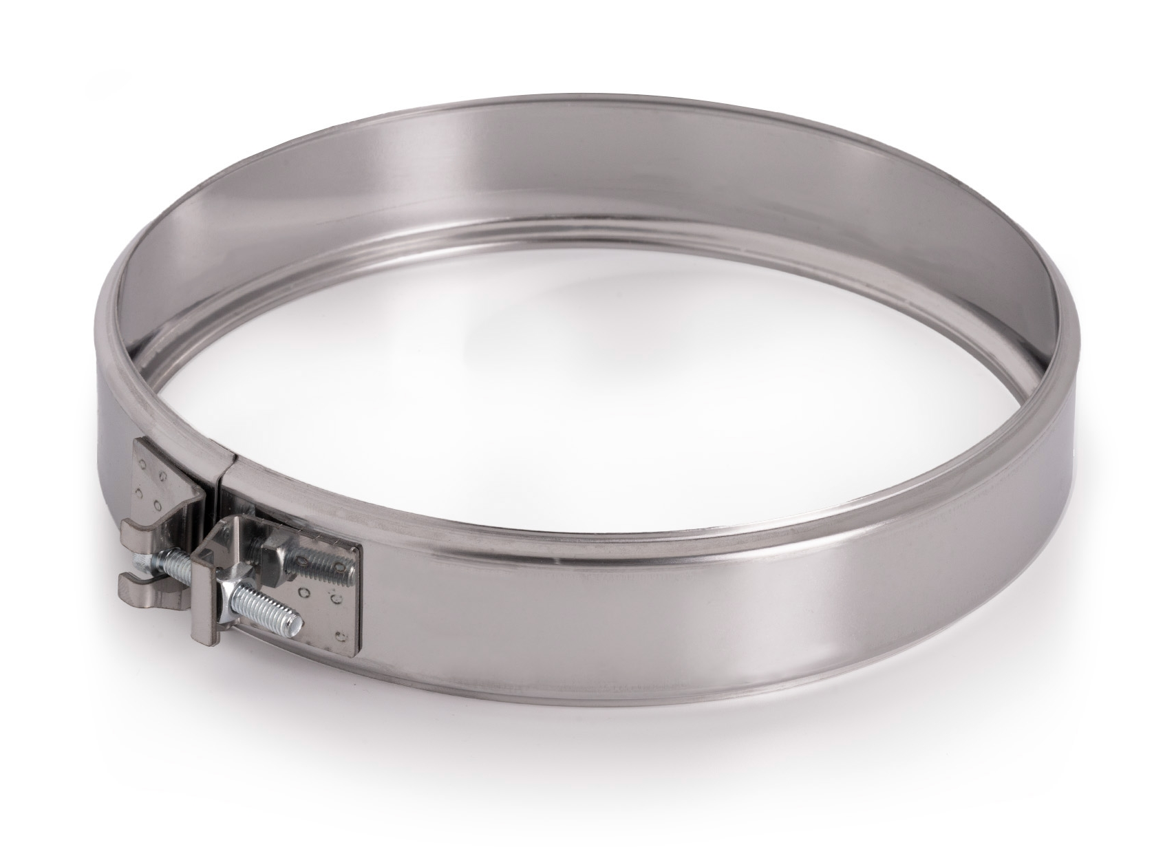 Хомут обжимной Сталь Мастер для дымохода, из нержавеющей стали толщиной 0.5мм, серебристый, диаметр 150мм / строительство и ремонт
