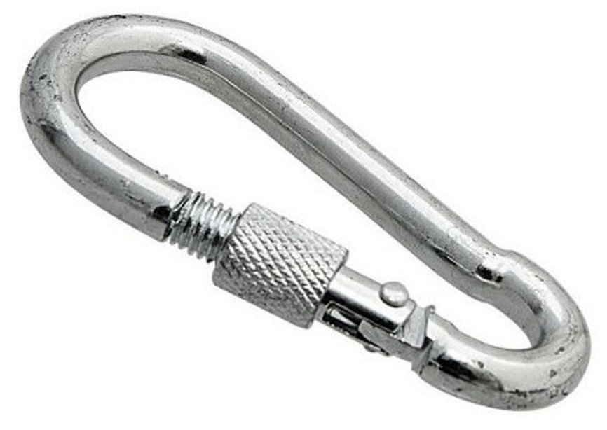 Карабин Fixbox / Фиксбокс с предохранительной гайкой, из оцинкованной стали, 6мм / такелаж