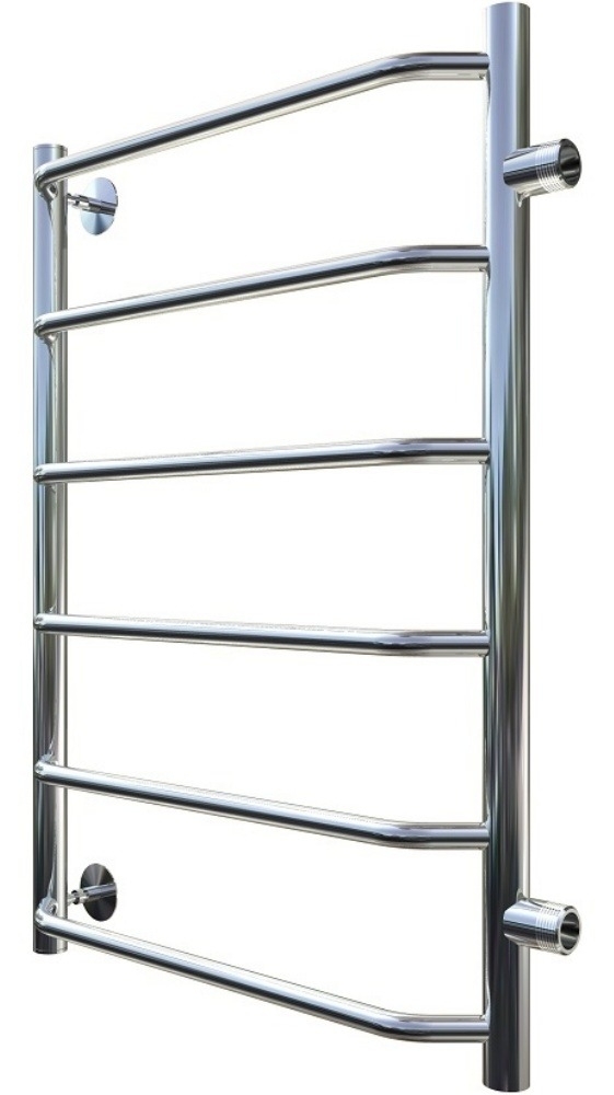 Полотенцесушитель водяной ТРУГОР Браво ПМ 1 лесенка, боковое подключение, из нержавеющей стали AISI 304, хром, 1дюйм, 736х576х125мм / отопление