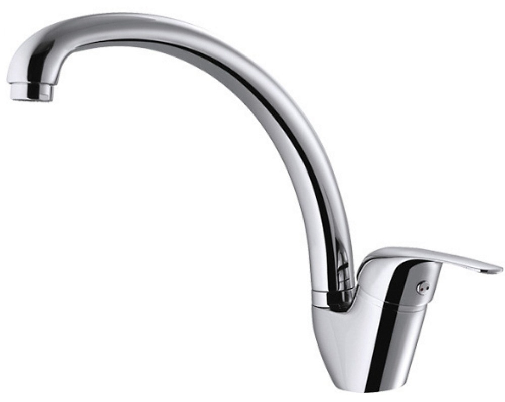 Смеситель ARGO / Арго VECTOR для кухни, однорычажный, из латуни, цвет хром, излив 202мм / сантехника