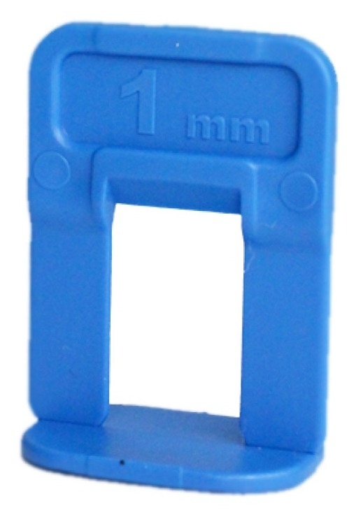 Зажим для выравнивания плитки DECOR / Декор Ворота для горизонтальных и вертикальных поверхностей, пластиковый, синий, 1мм, 500шт. / строительство и ремонт