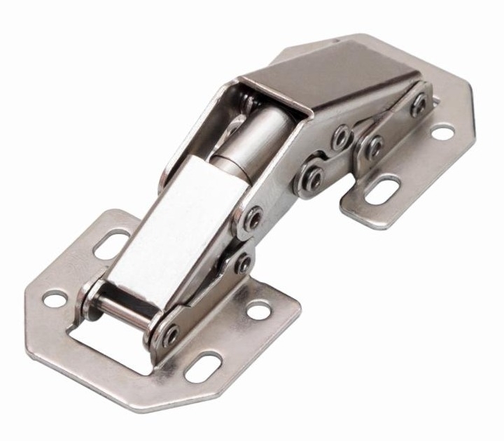 Петля мебельная СКОБЯНОЙ газлифт накладная, металлическая, цвет цинк, 105мм, 2шт. / фурнитура