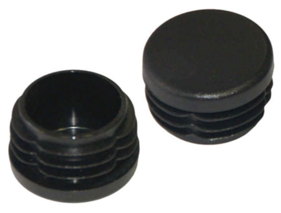Заглушка для труб РосДюбель круглая, из пластика, черная, диаметр 25мм, 4шт. / крепеж и фурнитура