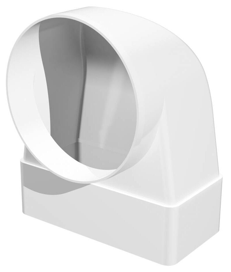 Соединитель каналов ЭРА СКФП угловой, пластиковый, белый, 204×60мм / вентиляция