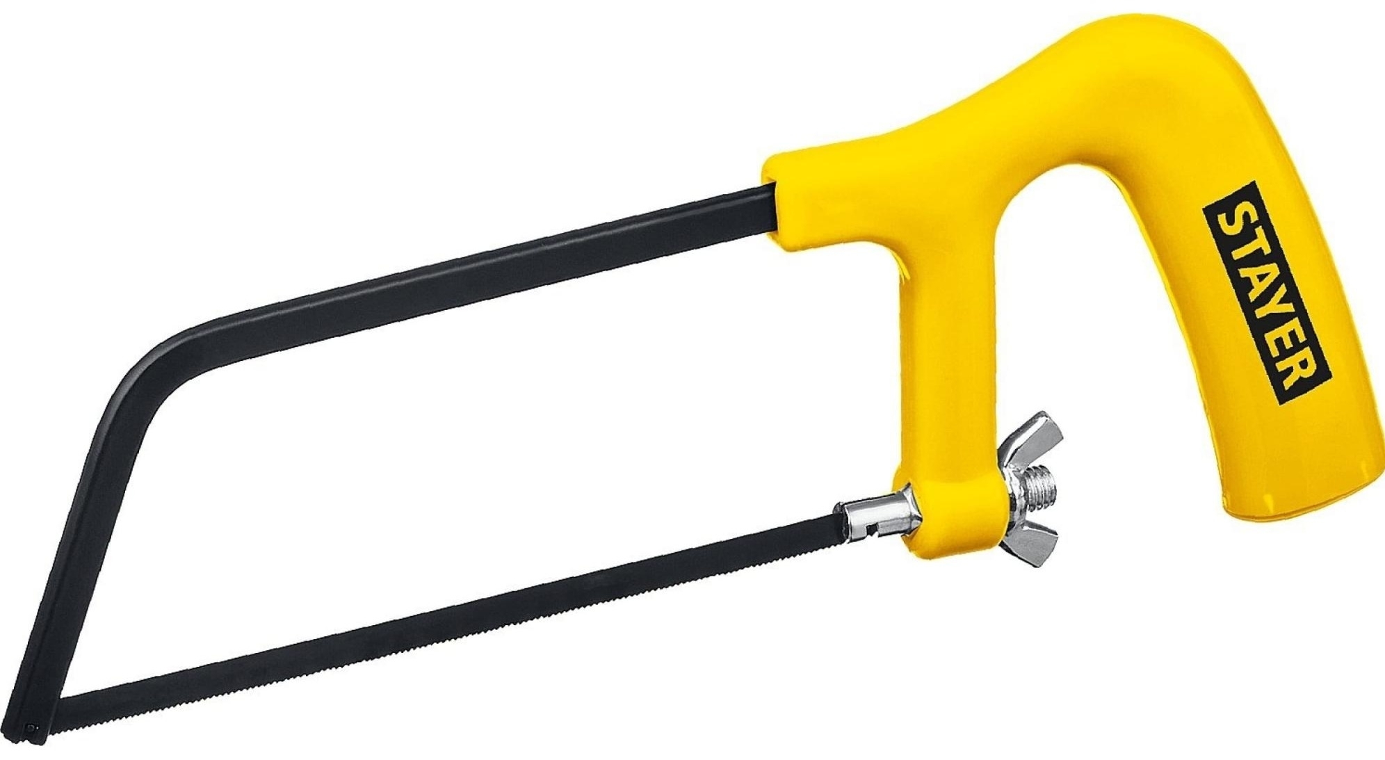 Ножовка по металлу Stayer / Стайер мини с пластиковой рукояткой, стальная, 150мм / ручной инструмент