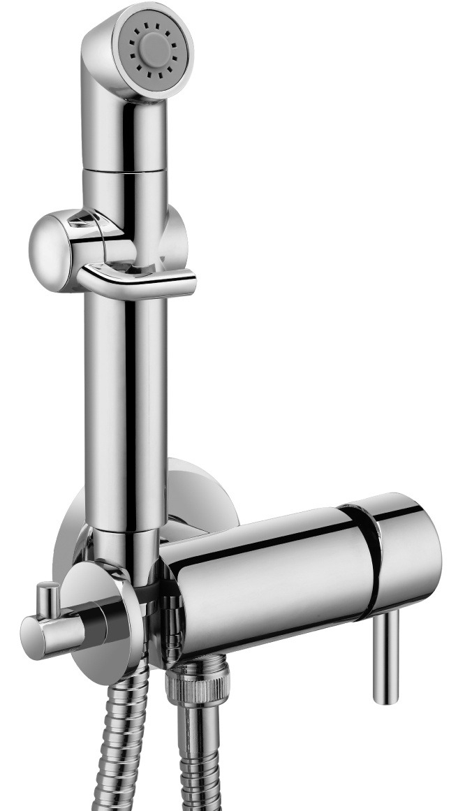 Смеситель Lemark / Лемарк Solo LM7166C для биде с гигиеническим душем, однорычажный, из латуни, цвет хром / сантехника