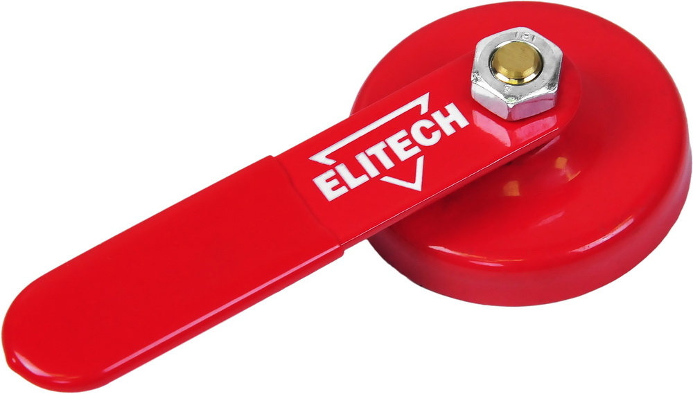 Клемма Elitech / Элитеч магнитная для заземления сварочная, из металла, цвет красный, 200А, 1шт. в упаковке / электрика