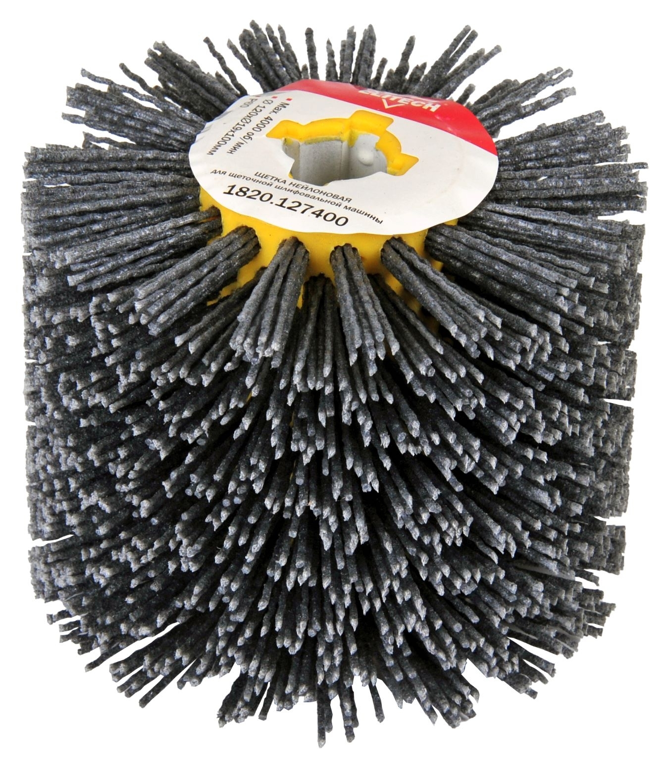 Щетка крацовка Elitech / Элитек для щеточной шлифмашины, цилиндрическая, нейлоновая, Р60, 120мм / инструменты