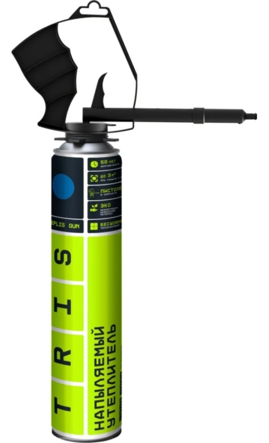 Напыляемый утеплитель TRIS / Трис Teplis Gun с пистолетом в комплекте, 1л / строительные материалы