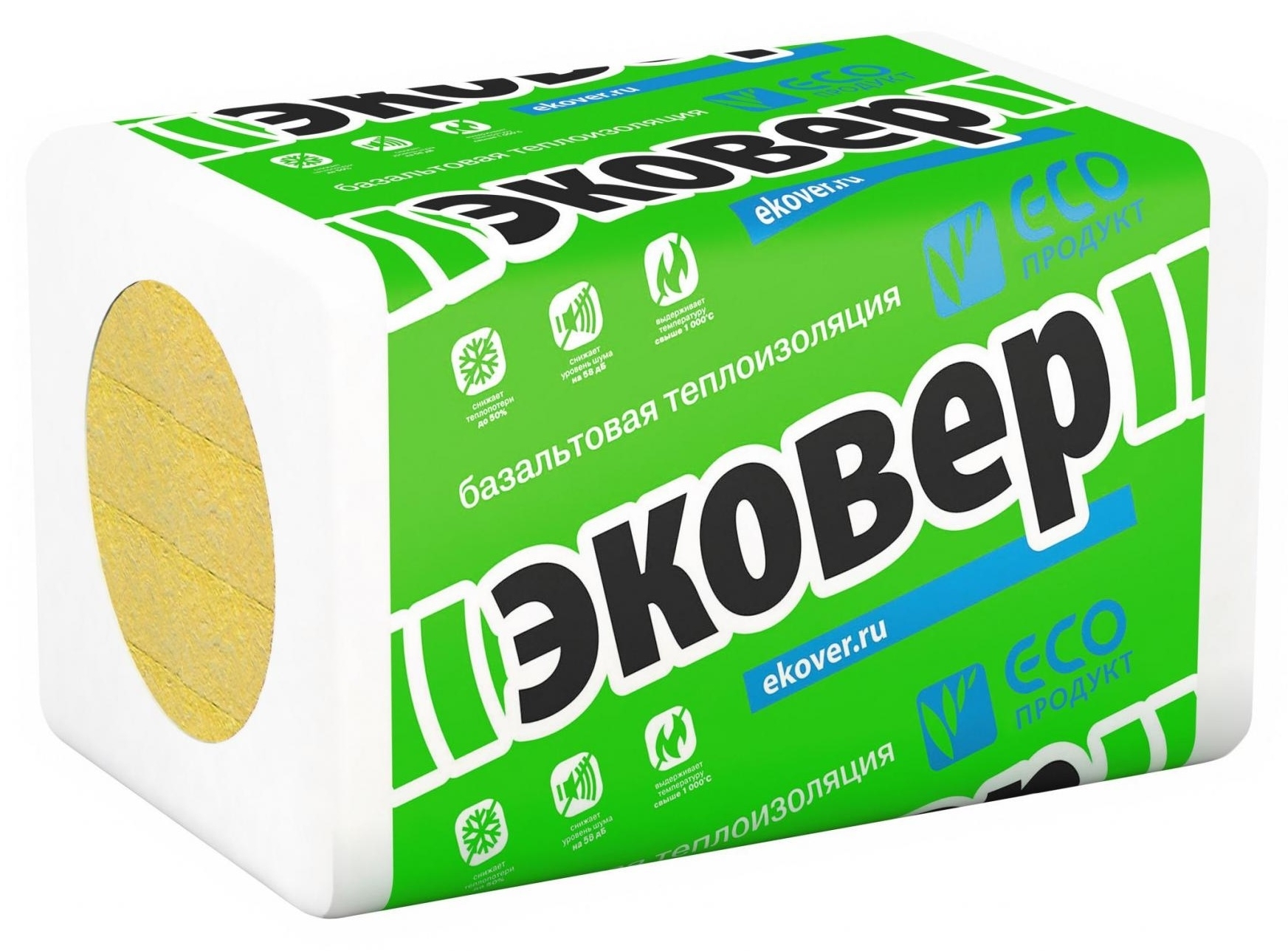 Утеплитель ЭКОВЕР Лайт базальтовая вата, 1000×600×50мм, 12шт. / теплоизоляционный материал