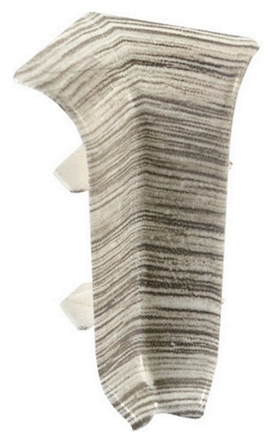 Внутренний угол для плинтуса MIXTON / Микстон напольный с текстурой, из ПВХ, цвет липа амурская, размер 56мм, в упаковке 2шт. / отделочные материалы