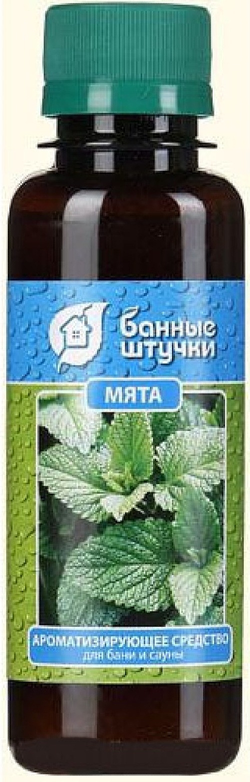 Ароматизатор для бани Банные штучки с эфирным маслом мяты, 100мл / товары для бань и саун