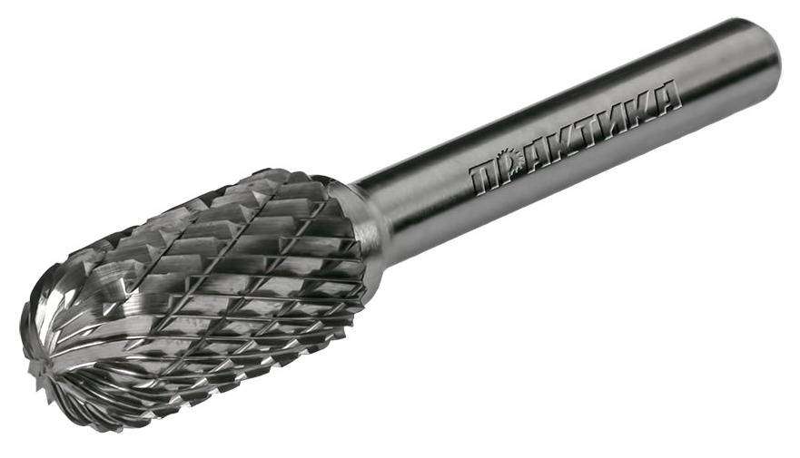 Борфреза Практика Эксперт цилиндрическая с закруглением, тип С, твердосплавная, стальная, хвостовик 6мм, 12×25мм / строительство и ремонт